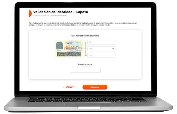 Confirma tu identidad para proteger tu seguridad