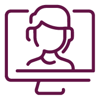 Icono imagen de persona en la pantalla del computador