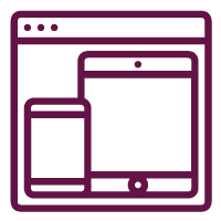Icono dimensiones de pantalla de dispositivos